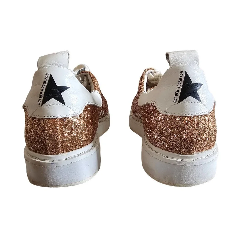 Golden Goose Gold Glitter Athletic Shoes - Picture 11 of 13